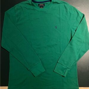 Polo by Ralph Lauren Green Thermal Long Sleeve Tee
